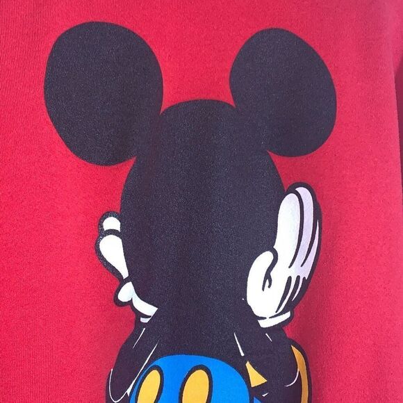 Mickey & Co Mouse Double Sided Graphic Red Sweatshirt Adult Large Vintage 90s Di - Picture 12 of 16
